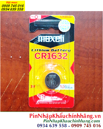 Maxell CR1632, Pin 3v Lithium Maxell CR1632 Made in Japan ( Vỉ 1 viên)